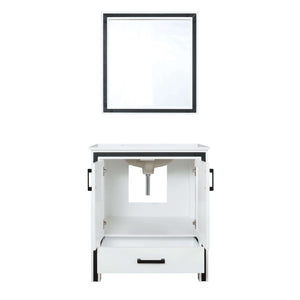 Ziva 30" White Single Vanity, Cultured Marble Top, White Square Sink and 28" Mirror - LZV352230SAJSM28