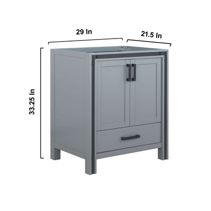 Ziva 30" Dark Grey Vanity Cabinet Only - LZV352230SB00000