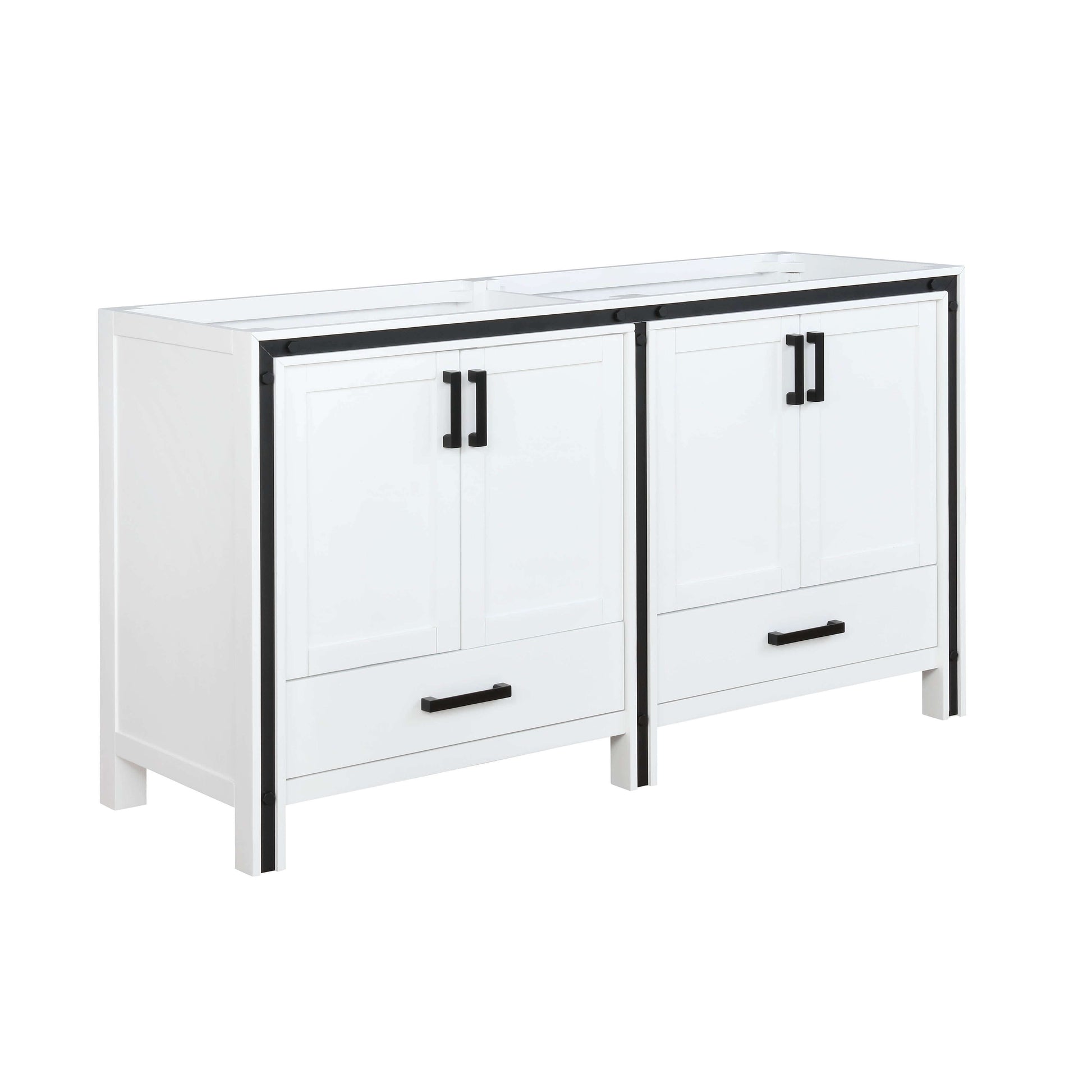 Ziva 60" White Double Vanity Cabinet Only - LZV352260SA00000