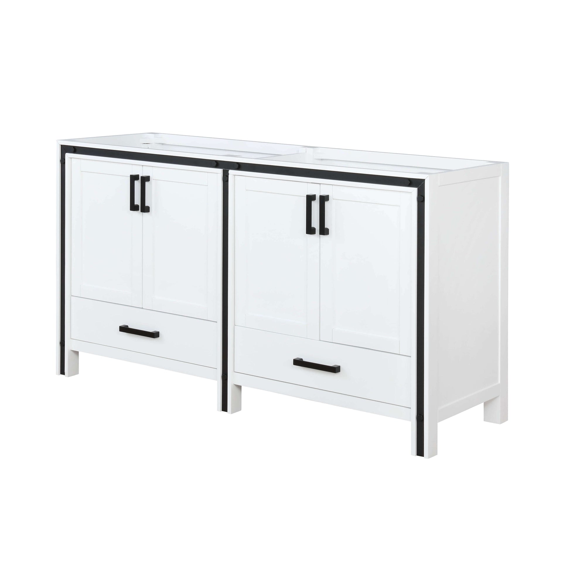 Ziva 60" White Double Vanity Cabinet Only - LZV352260SA00000