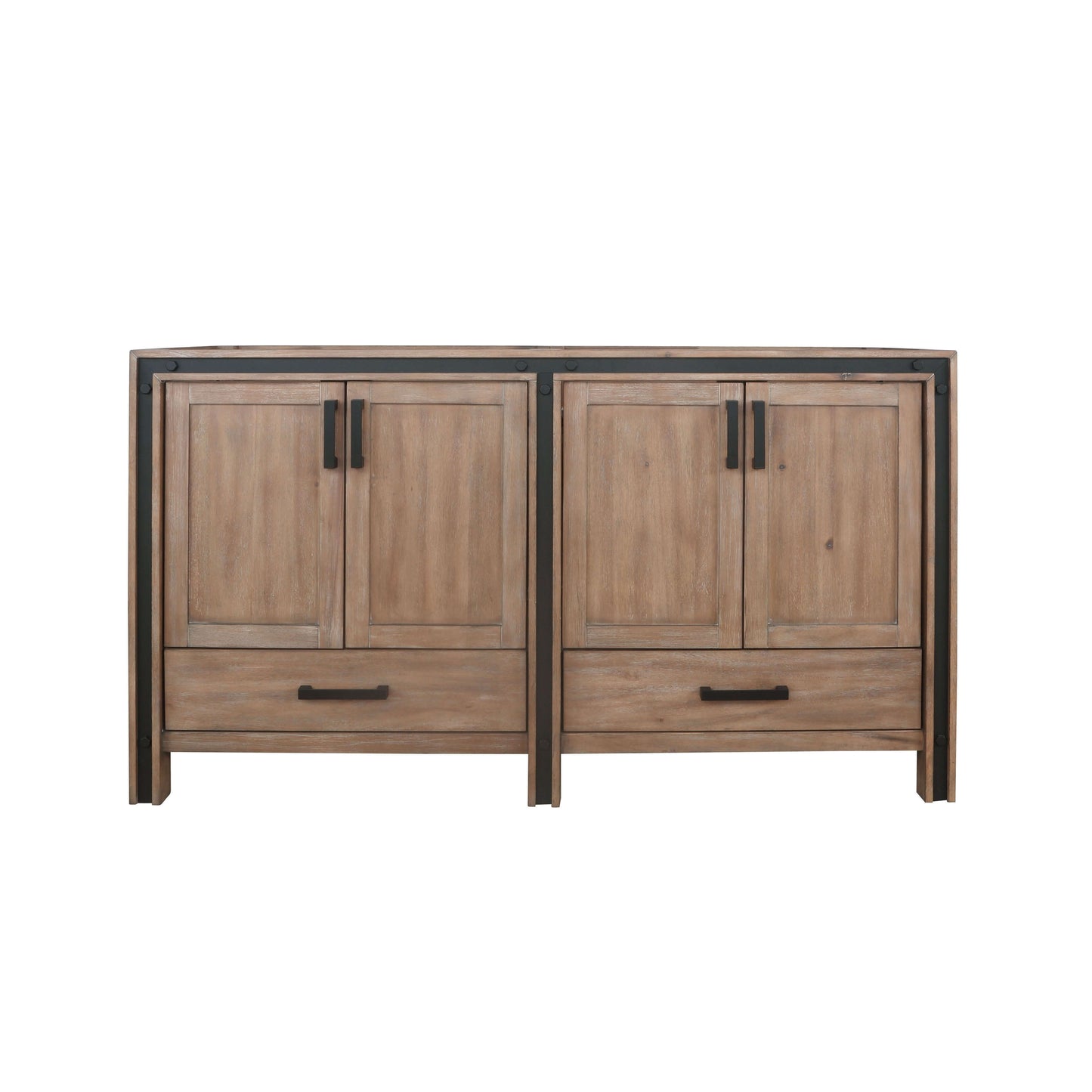 Ziva 60" Rustic Barnwood Double Vanity Cabinet Only - LZV352260SN00000