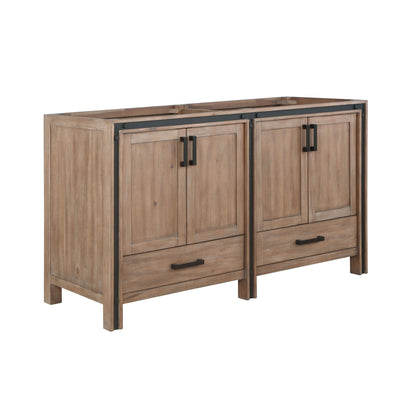 Ziva 60" Rustic Barnwood Double Vanity Cabinet Only - LZV352260SN00000