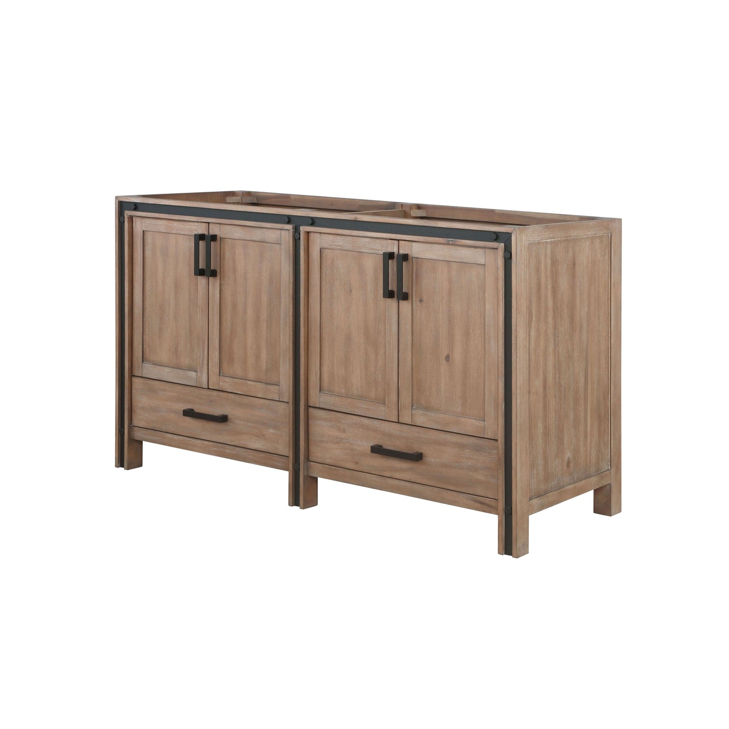 Ziva 60" Rustic Barnwood Double Vanity Cabinet Only - LZV352260SN00000