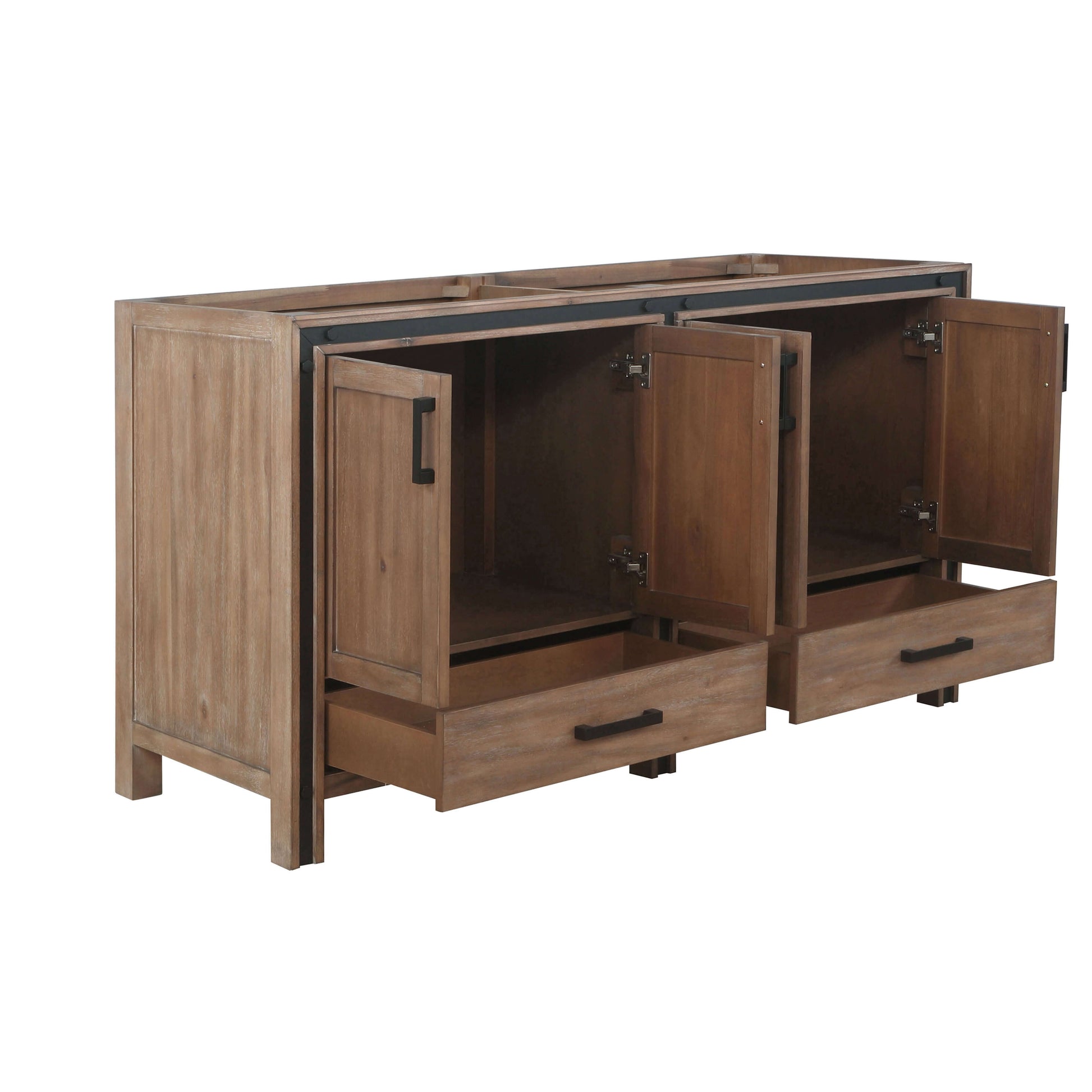 Ziva 60" Rustic Barnwood Double Vanity Cabinet Only - LZV352260SN00000