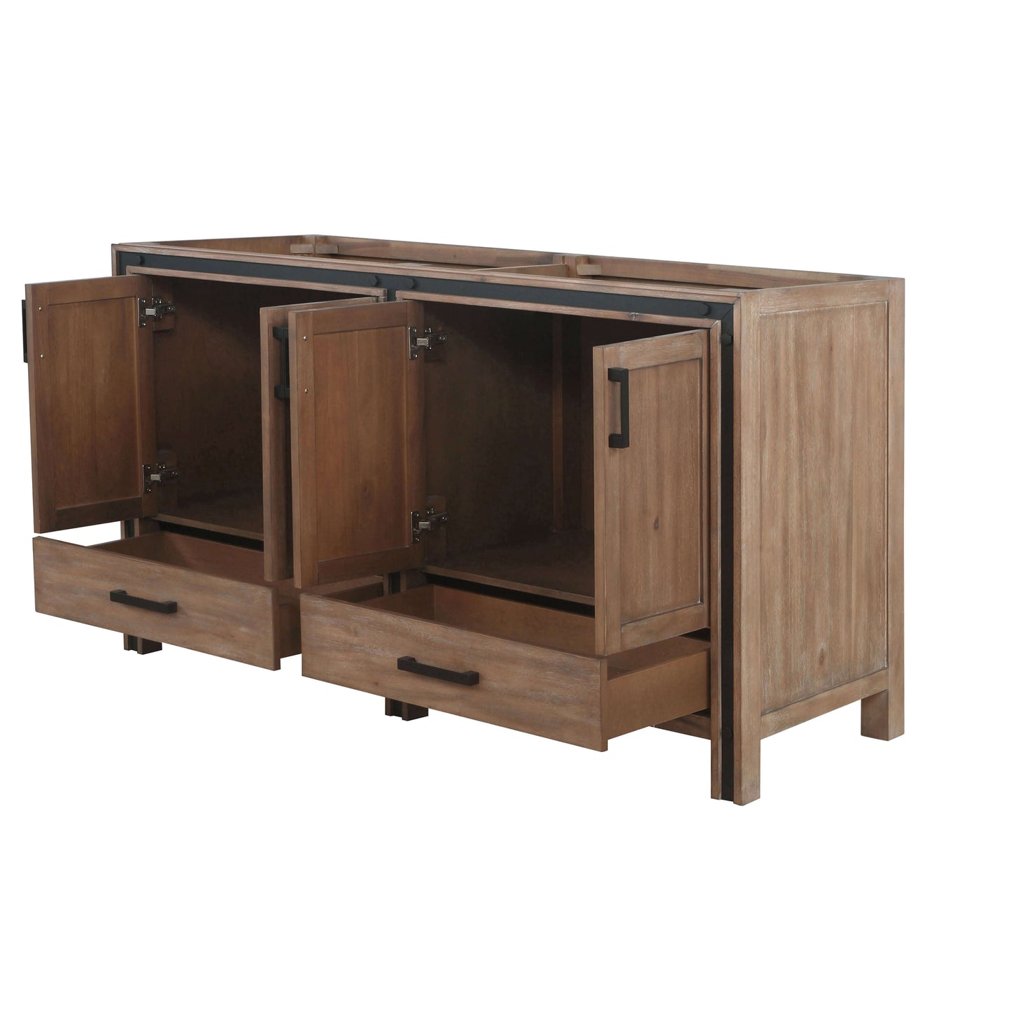 Ziva 60" Rustic Barnwood Double Vanity Cabinet Only - LZV352260SN00000