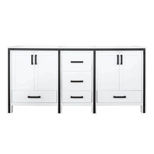 Ziva 72" White Vanity Double Cabinet Only - LZV352272SA00000