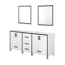 Load image into Gallery viewer, Ziva 72&quot; White Double Vanity, no Top and 30&quot; Mirrors - LZV352272SA00M30