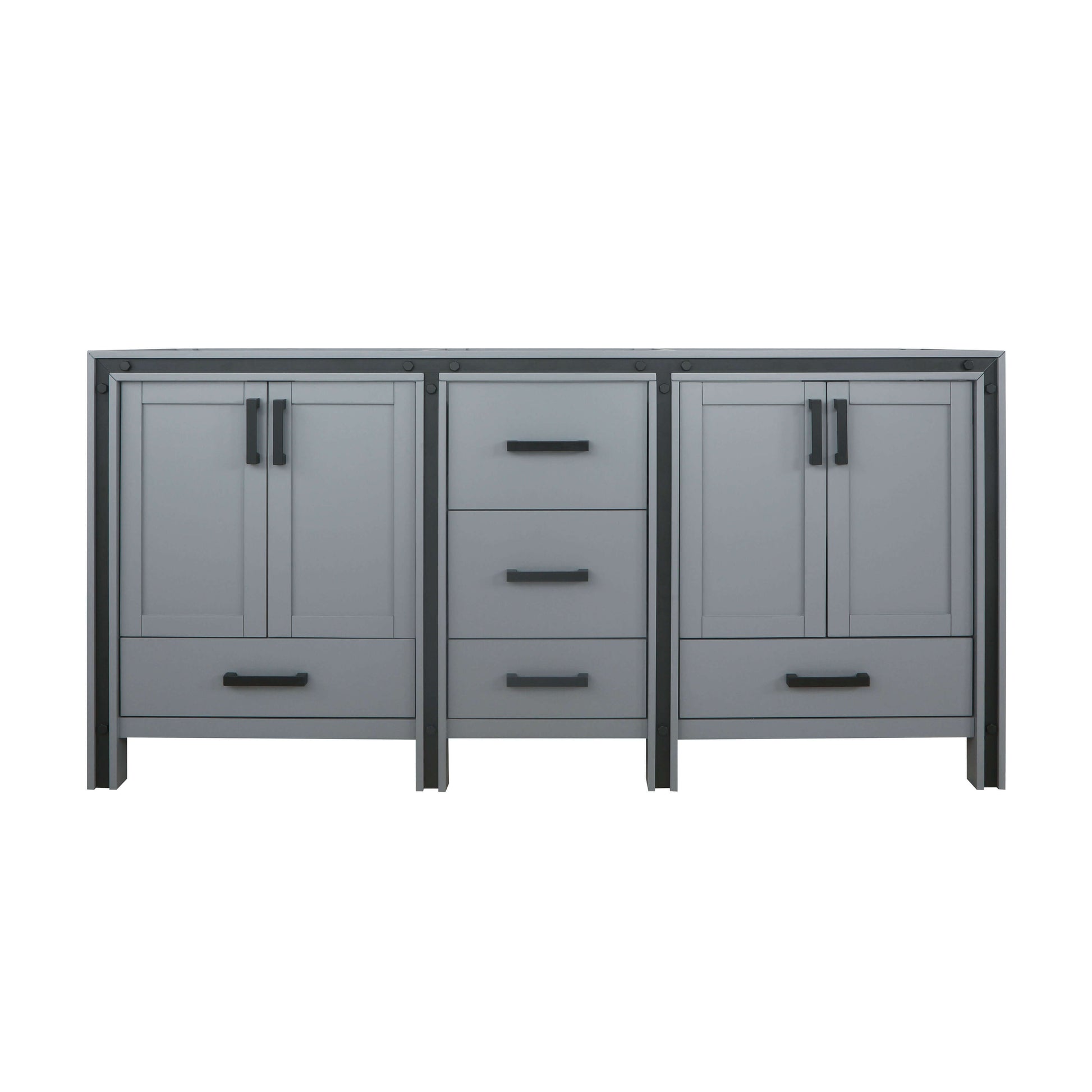 Ziva 72" Dark Grey Double Vanity Cabinet Only - LZV352272SB00000