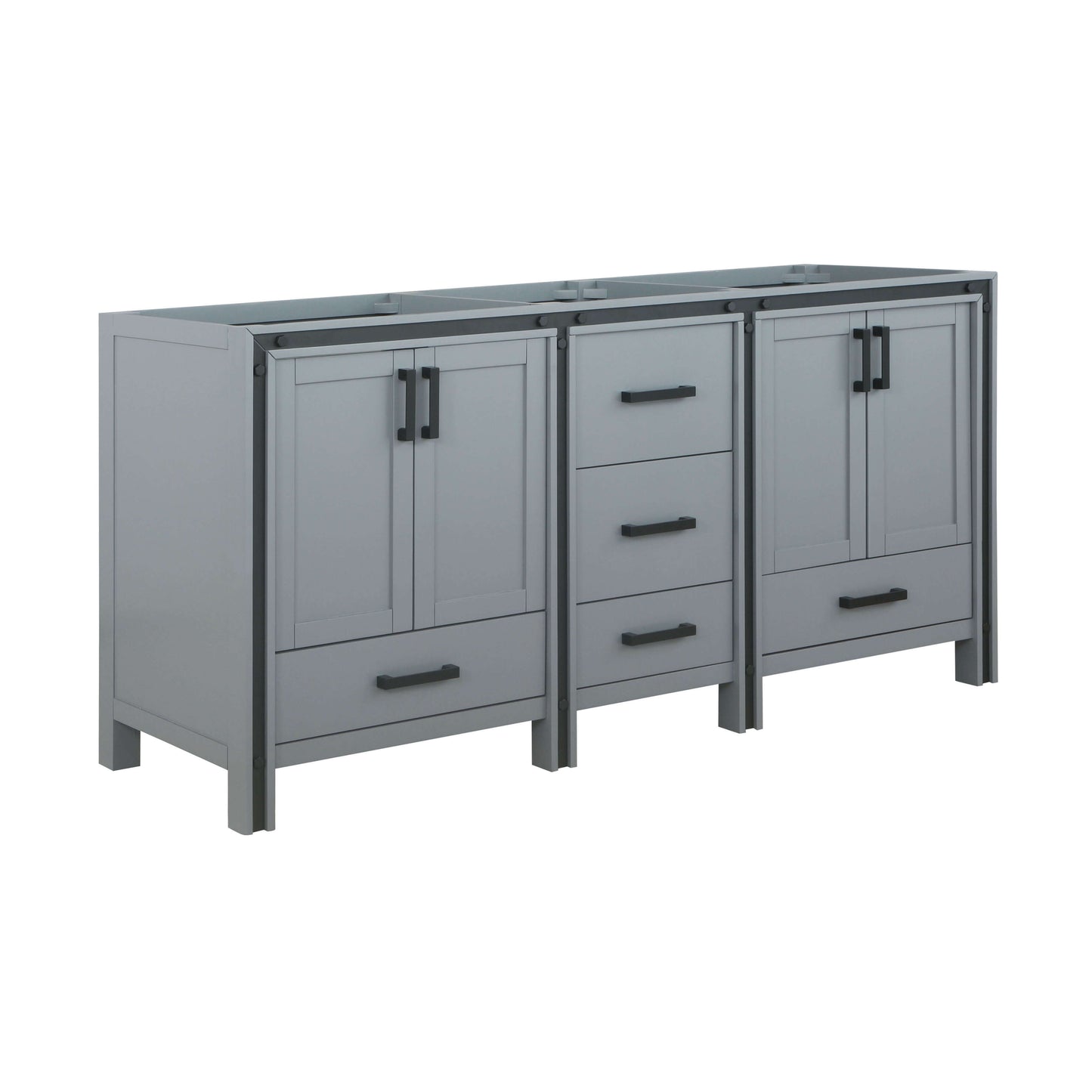 Ziva 72" Dark Grey Double Vanity Cabinet Only - LZV352272SB00000