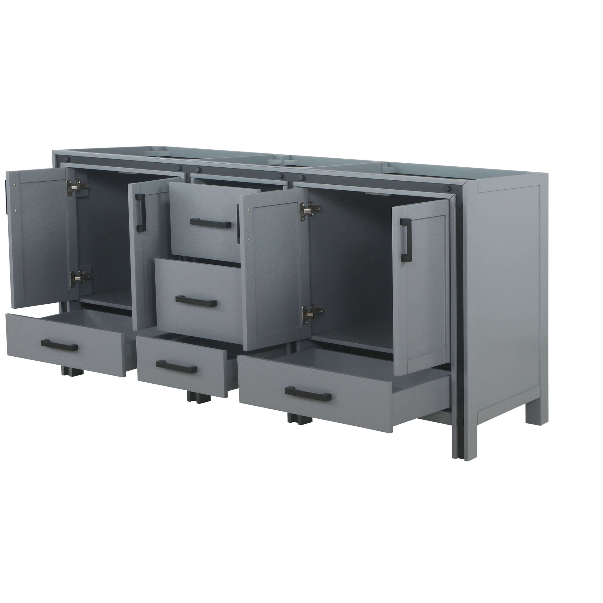 Ziva 72" Dark Grey Double Vanity Cabinet Only - LZV352272SB00000