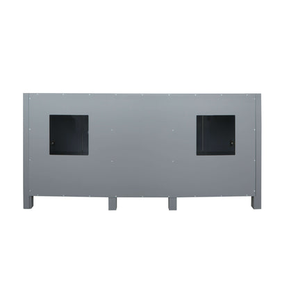 Ziva 72" Dark Grey Double Vanity, no Top and 30" Mirrors - LZV352272SB00M30