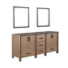 Load image into Gallery viewer, Ziva 72&quot; Rustic Barnwood Double Vanity, no Top and 30&quot; Mirrors - LZV352272SN00M30