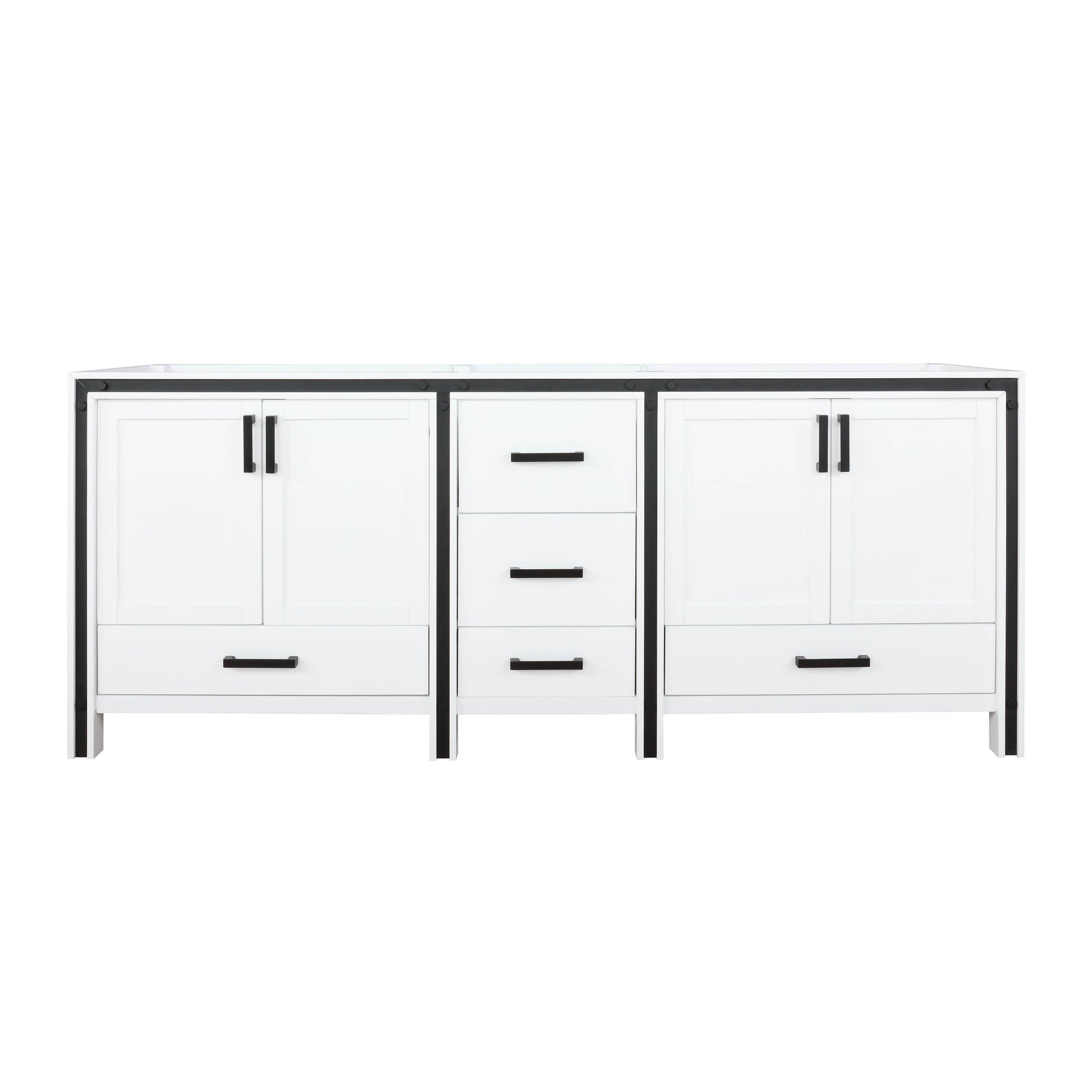 Ziva 80" White Vanity Double Cabinet Only - LZV352280SA00000