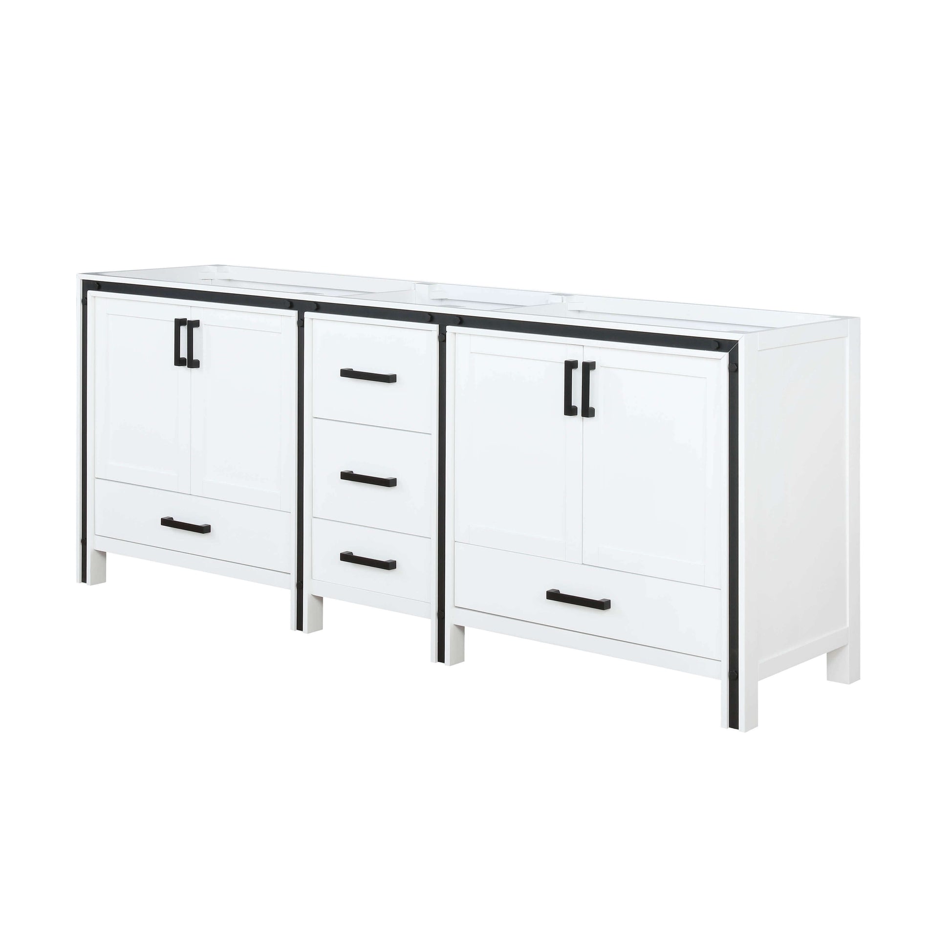 Ziva 80" White Vanity Double Cabinet Only - LZV352280SA00000