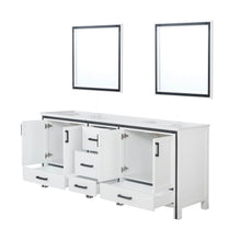 Load image into Gallery viewer, Ziva 80&quot; White Double Vanity, Cultured Marble Top, White Square Sink and 30&quot; Mirrors - LZV352280SAJSM30