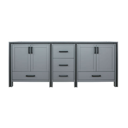 Ziva 80" Dark Grey Double Vanity Cabinet Only - LZV352280SB00000