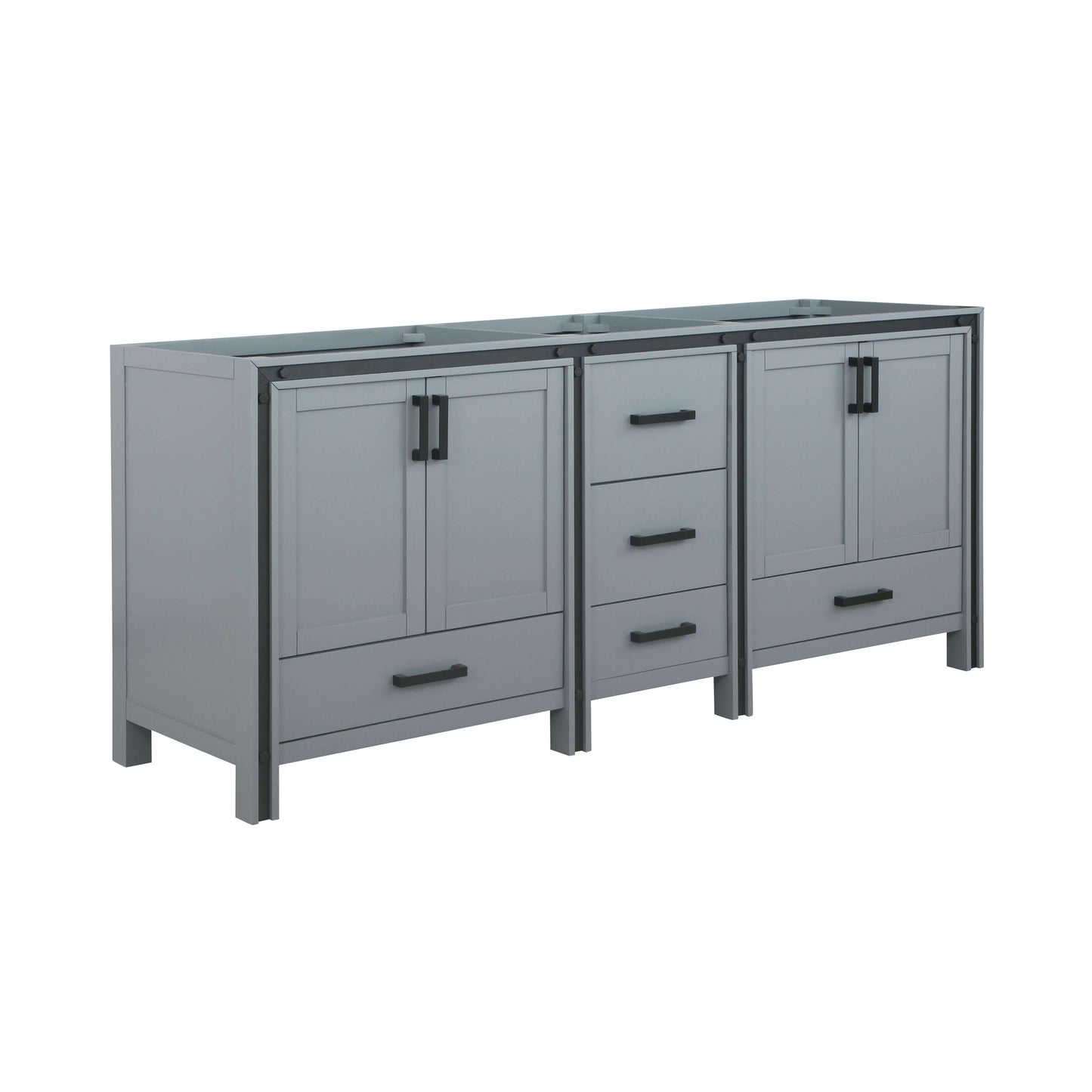 Ziva 80" Dark Grey Double Vanity Cabinet Only - LZV352280SB00000