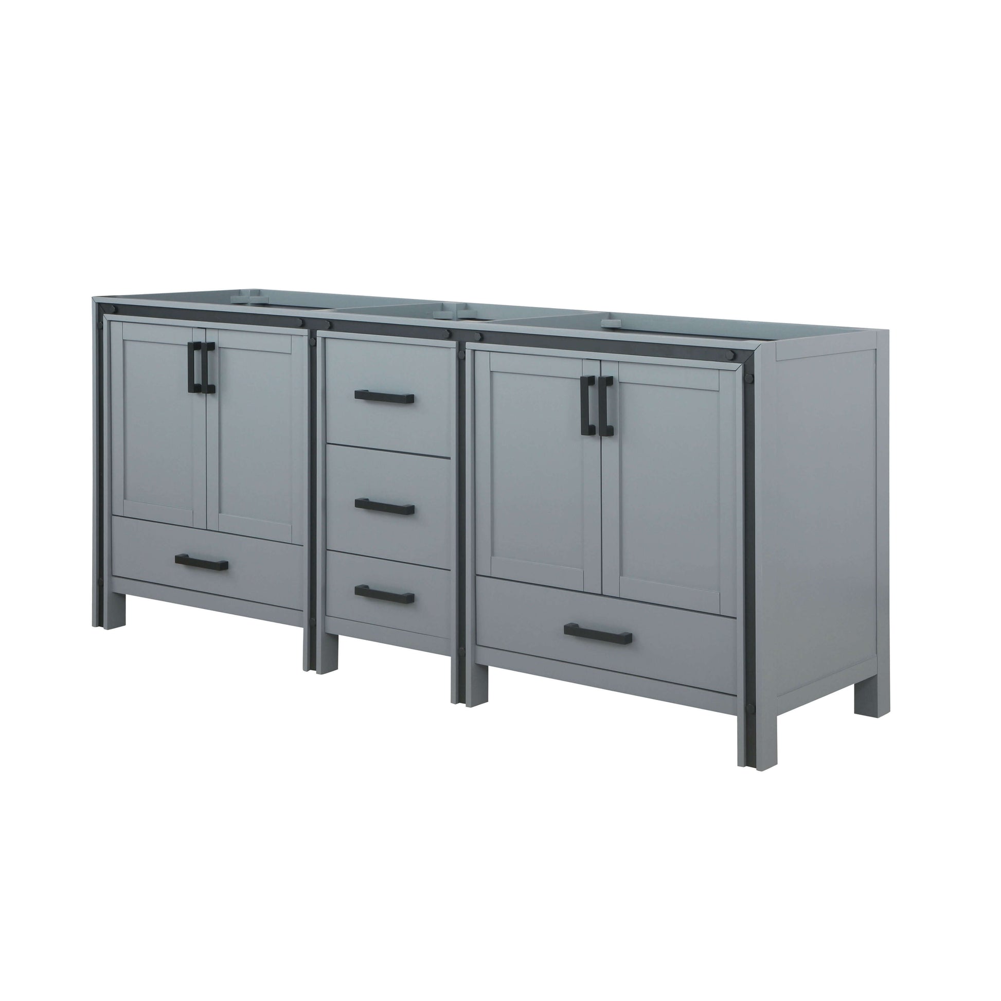 Ziva 80" Dark Grey Double Vanity Cabinet Only - LZV352280SB00000