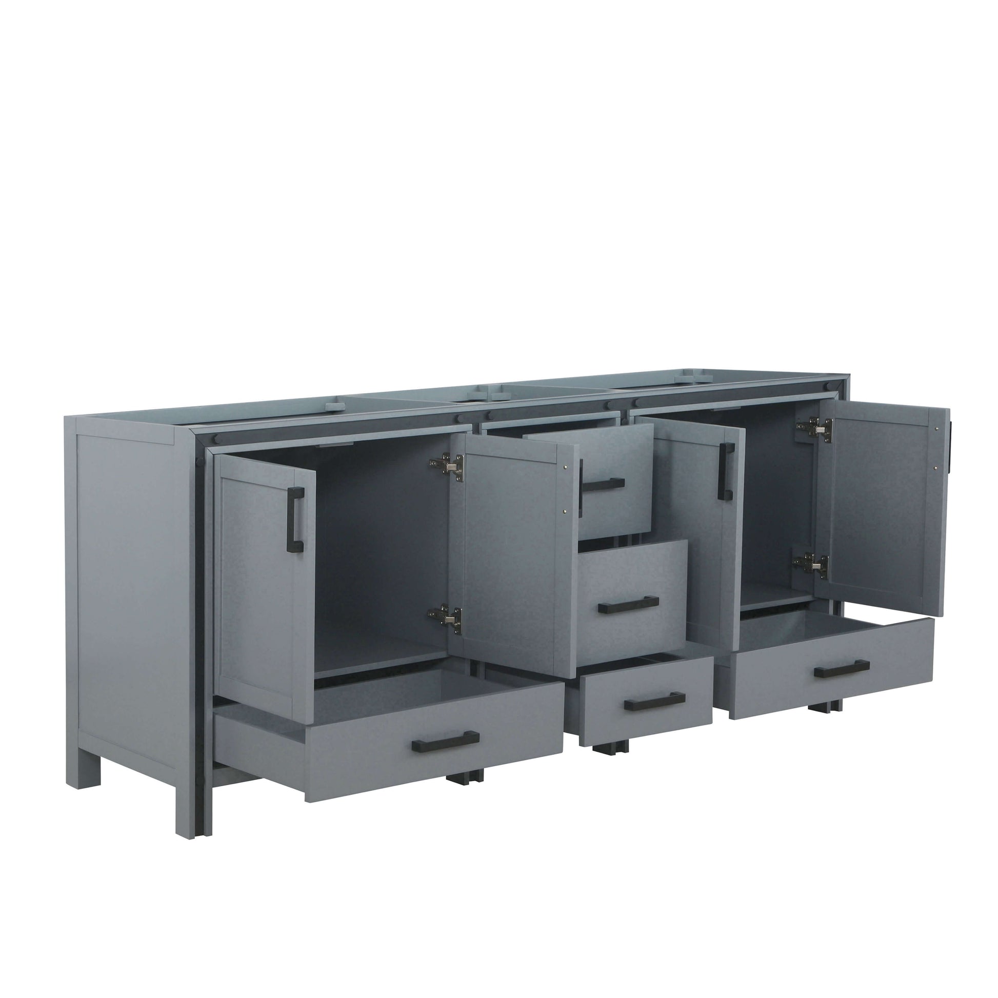 Ziva 80" Dark Grey Double Vanity Cabinet Only - LZV352280SB00000