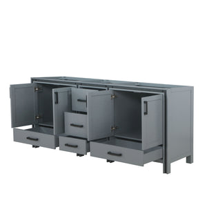 Ziva 80" Dark Grey Double Vanity Cabinet Only - LZV352280SB00000
