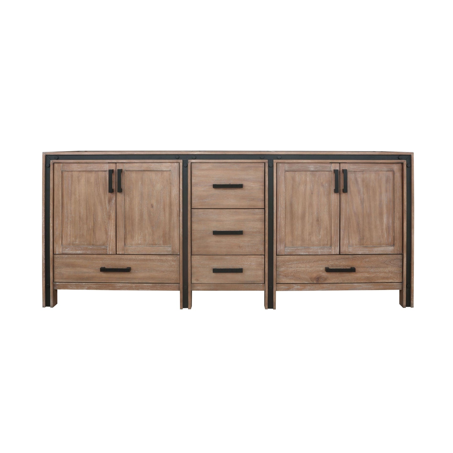 Ziva 80" Rustic Barnwood Double Vanity Cabinet Only - LZV352280SN00000