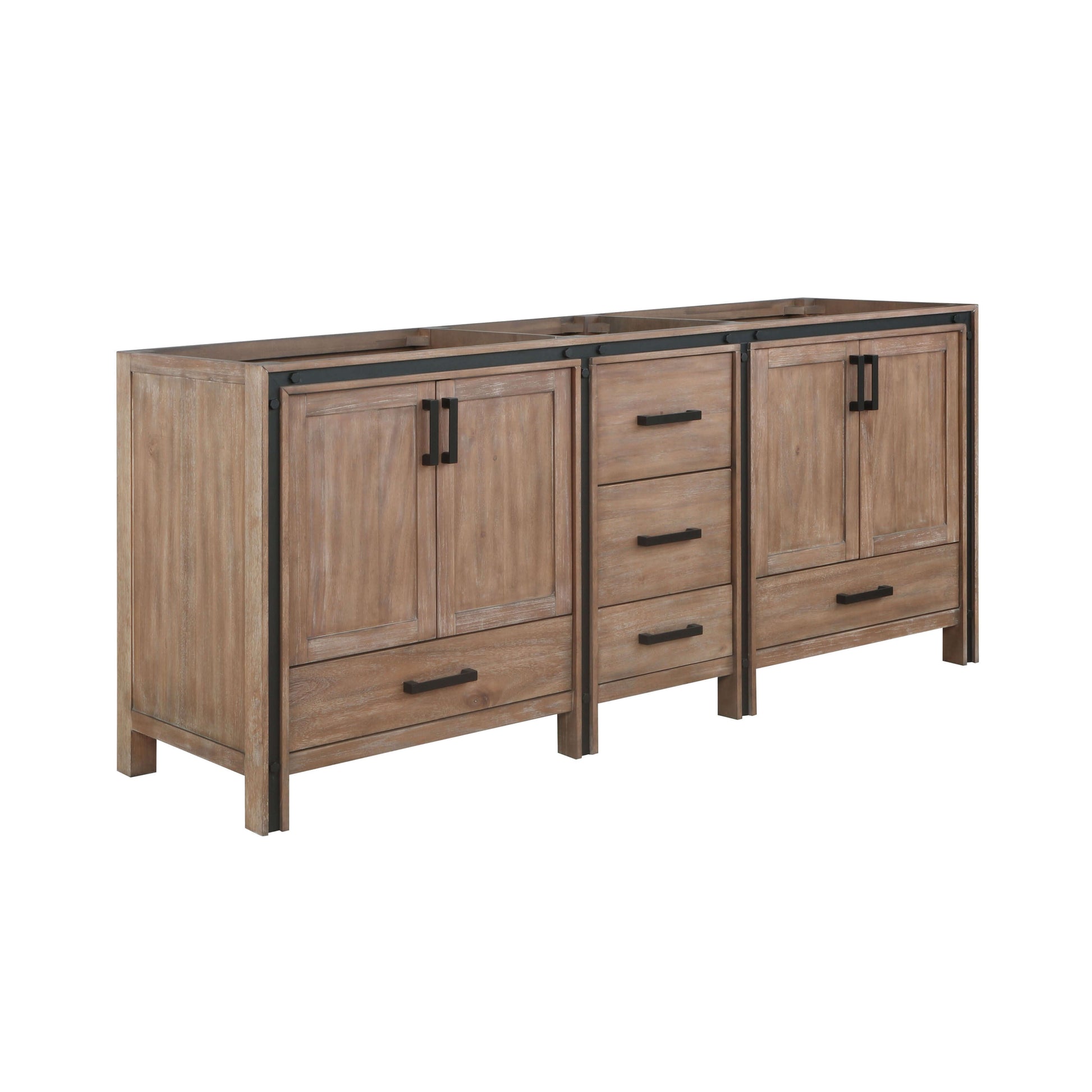 Ziva 80" Rustic Barnwood Double Vanity Cabinet Only - LZV352280SN00000