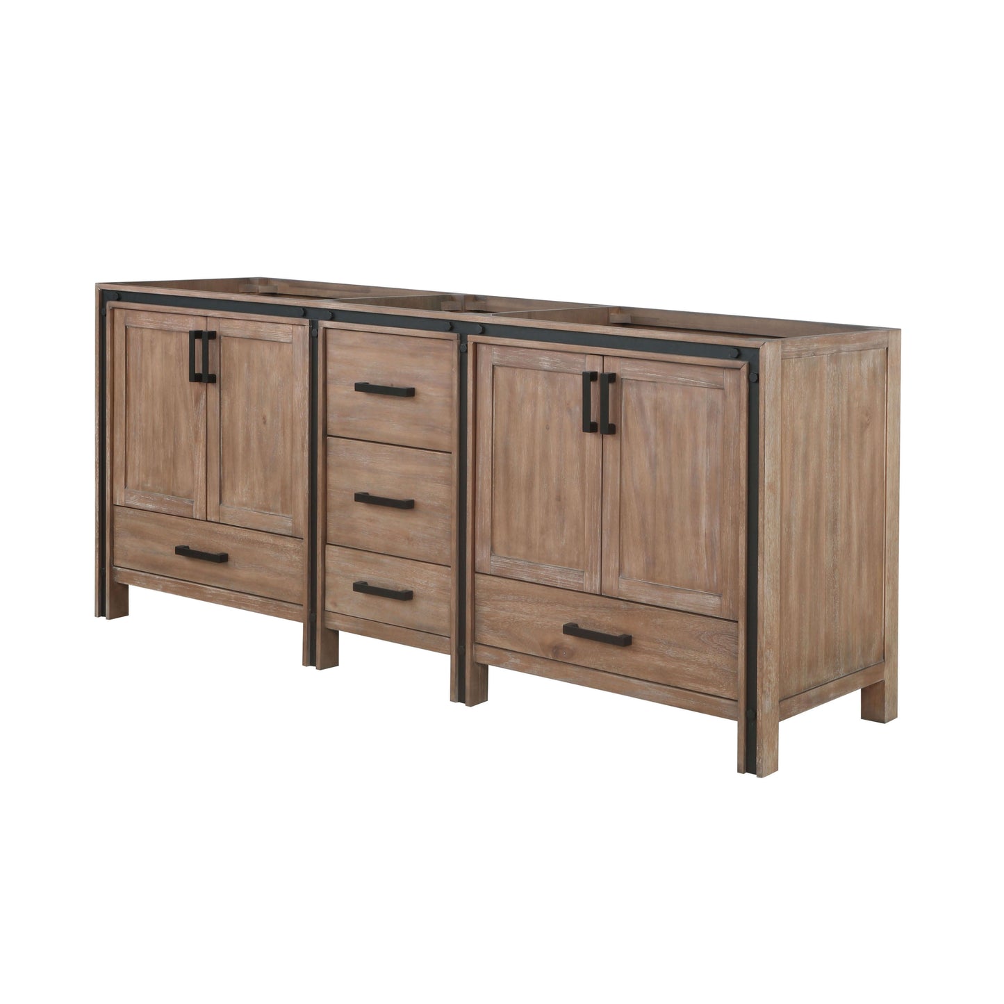 Ziva 80" Rustic Barnwood Double Vanity Cabinet Only - LZV352280SN00000