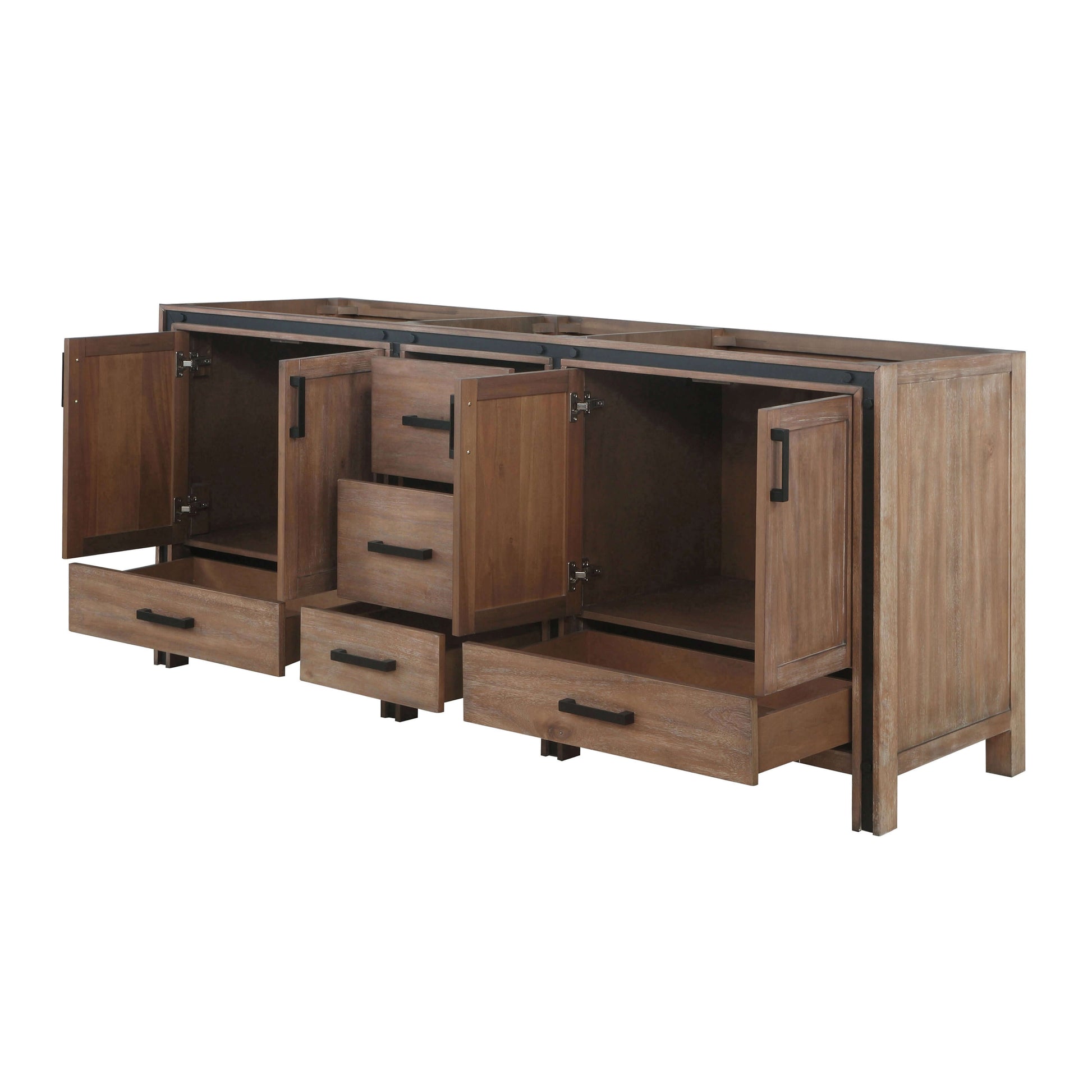 Ziva 80" Rustic Barnwood Double Vanity Cabinet Only - LZV352280SN00000