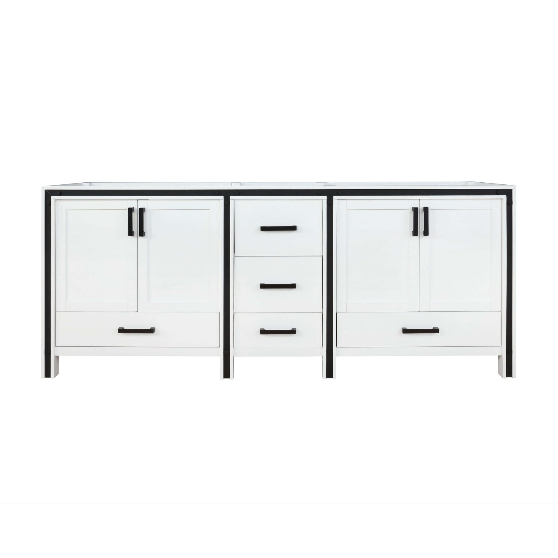 Ziva 84" White Vanity Double Cabinet Only - LZV352284SA00000