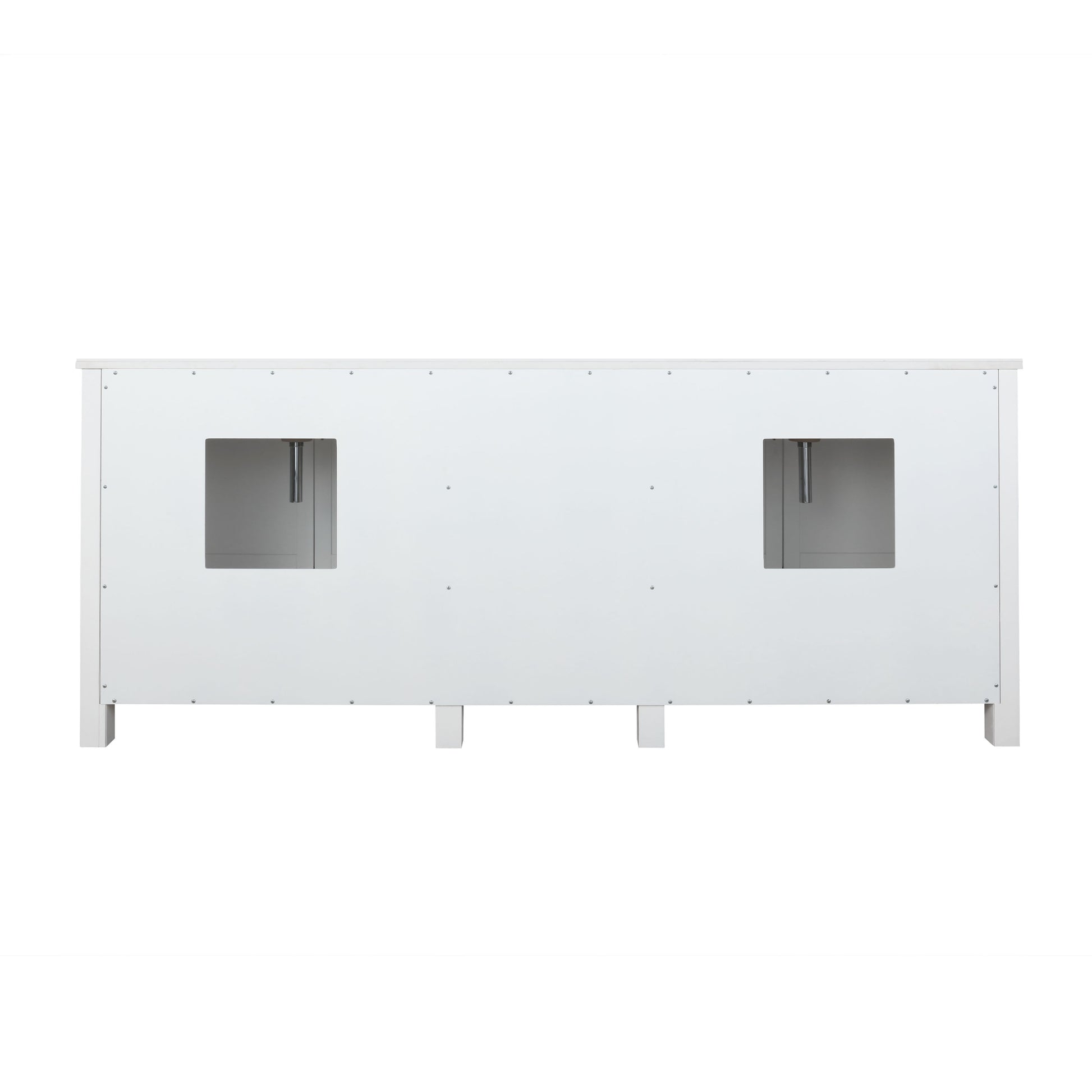 Ziva 84" White Double Vanity, no Top and 34" Mirrors - LZV352284SA00M34