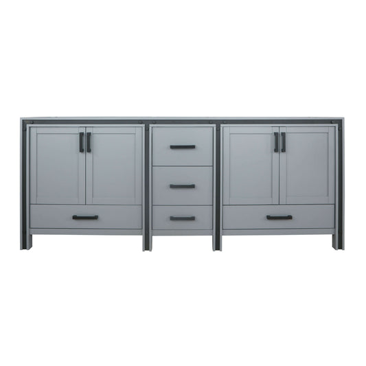 Ziva 84" Dark Grey Double Vanity Cabinet Only - LZV352284SB00000