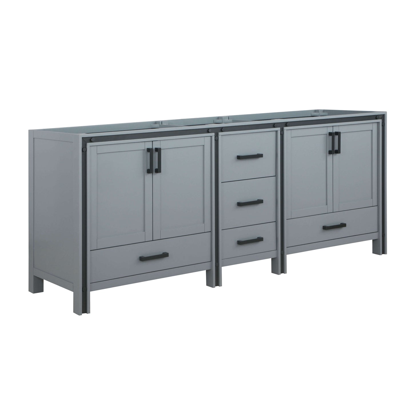 Ziva 84" Dark Grey Double Vanity Cabinet Only - LZV352284SB00000