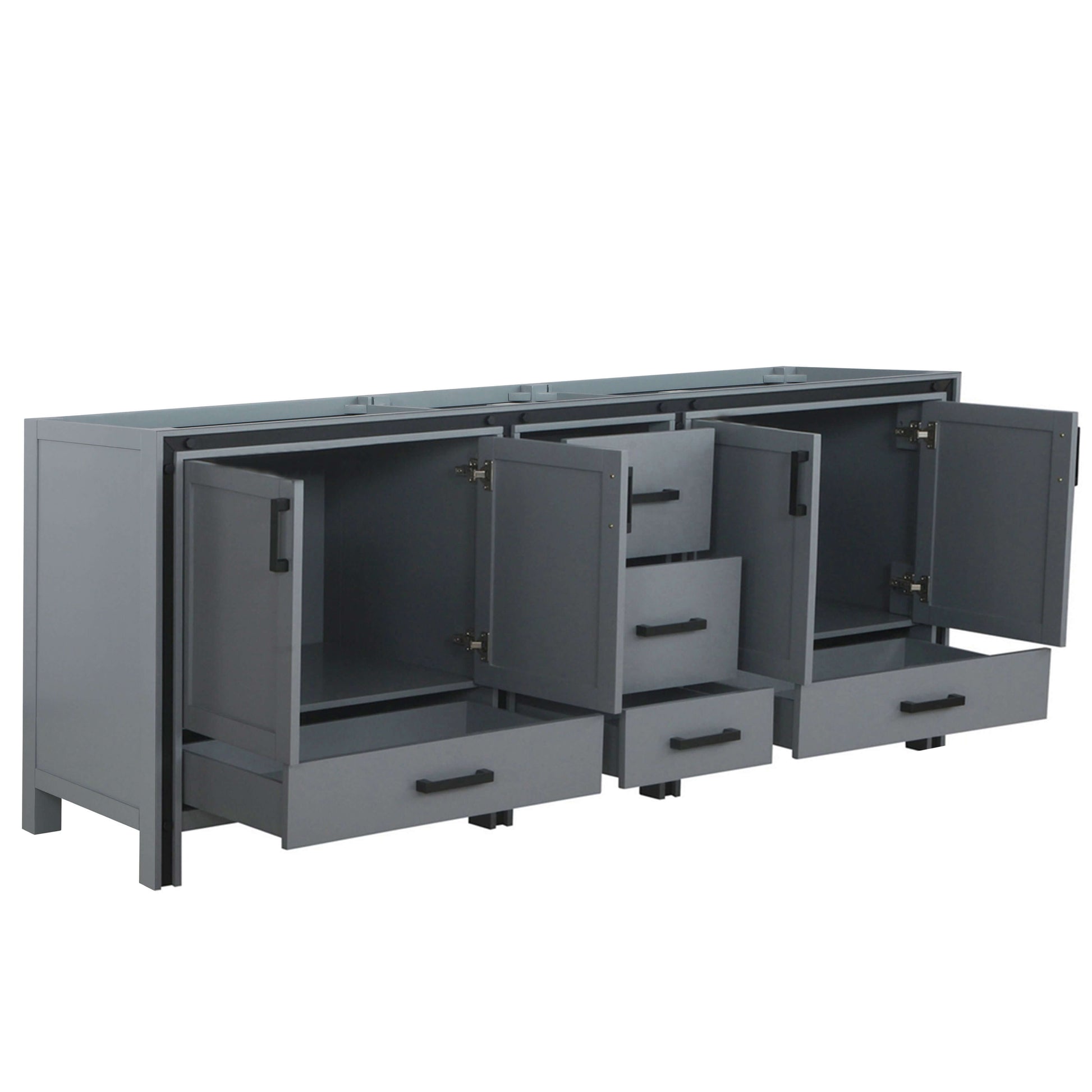 Ziva 84" Dark Grey Double Vanity Cabinet Only - LZV352284SB00000