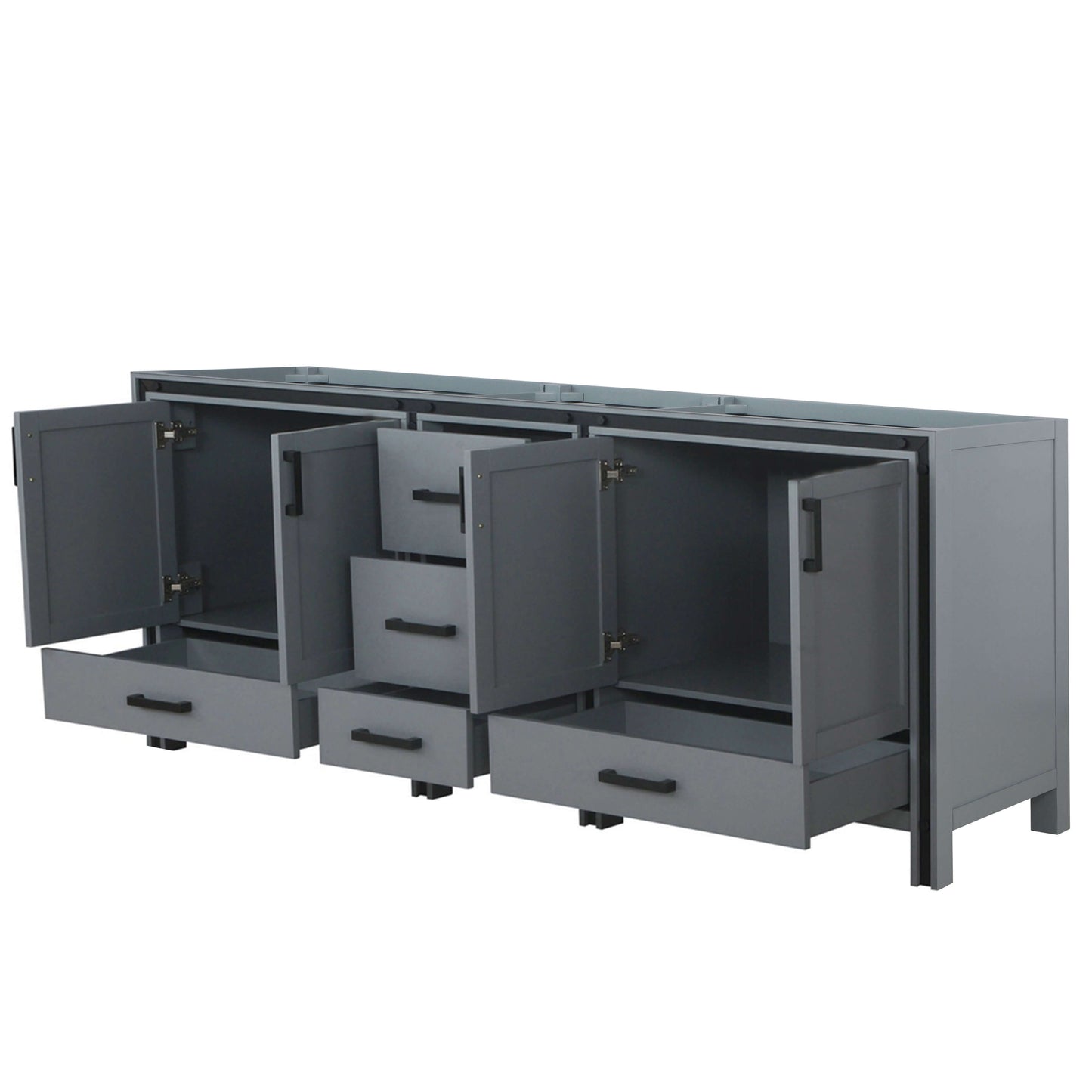 Ziva 84" Dark Grey Double Vanity Cabinet Only - LZV352284SB00000