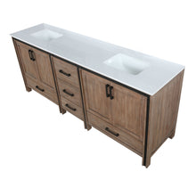 Load image into Gallery viewer, Ziva 84&quot; Rustic Barnwood Double Vanity, Cultured Marble Top, White Square Sink and no Mirror - LZV352284SNJS000