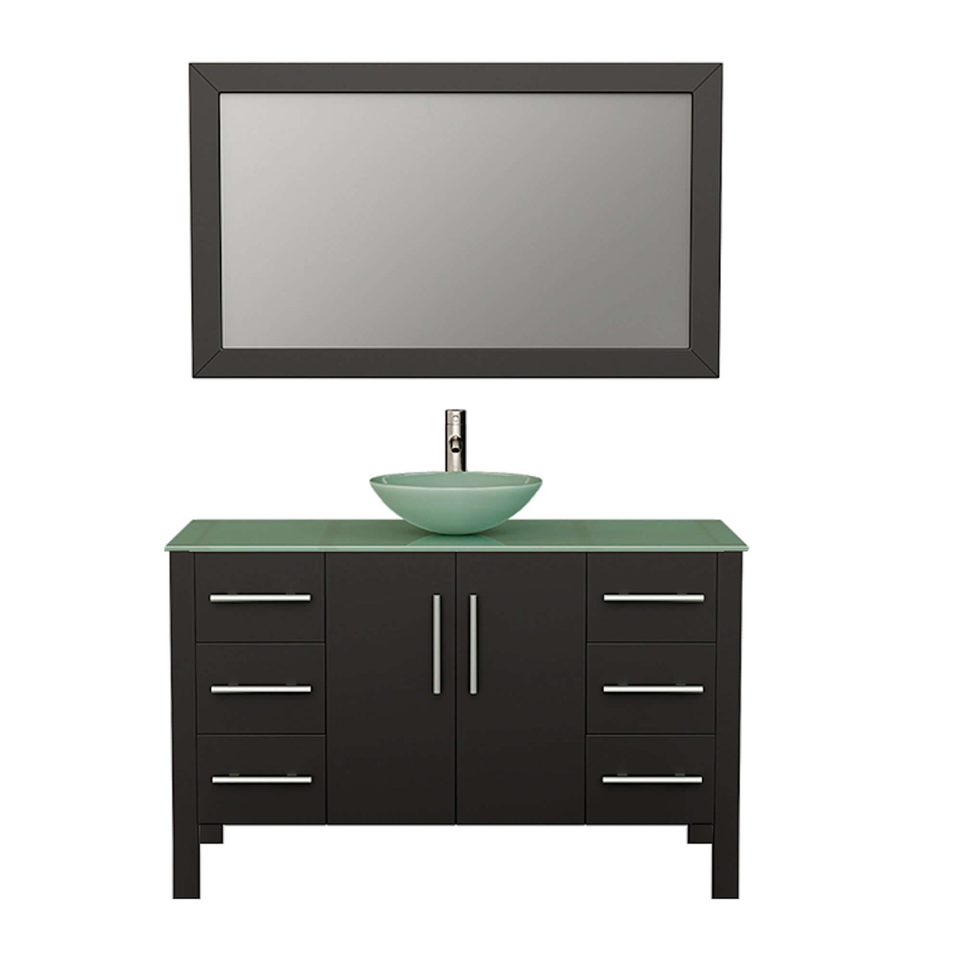 48" Espresso Vanity Set with Polished Chrome Plumbing - 8116B