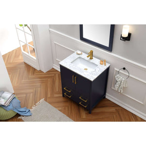 30" Solid Wood Sink Vanity With Mirror-No Faucet - WA7930-B
