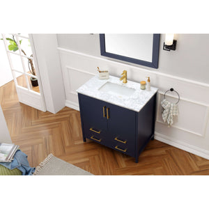 36" Solid Wood Sink Vanity With Mirror-No Faucet - WA7936-B