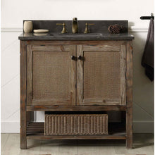 Load image into Gallery viewer, 36&quot; Solid Wood Single Sink Vanity With Moon Stone Top-No Faucet - WH5136-BR