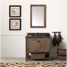 Load image into Gallery viewer, 36&quot; Solid Wood Single Sink Vanity With Moon Stone Top-No Faucet - WH5136-BR