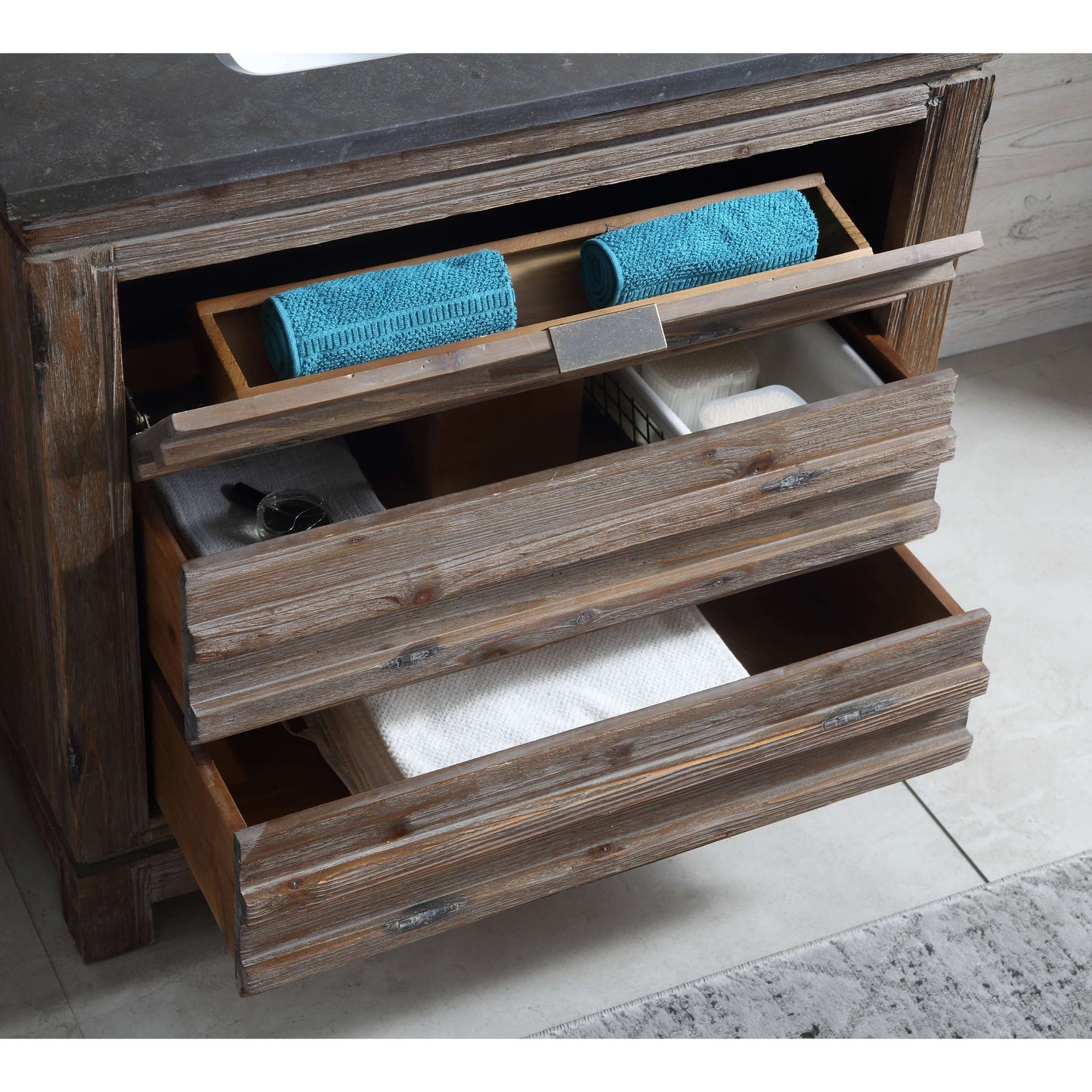 36" Wood Sink Vanity Match With Marble Top -No Faucet - WH8436