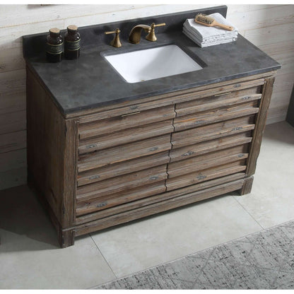 48" Wood Sink Vanity Match With Marble Wh 5148" Top -No Faucet - WH8448