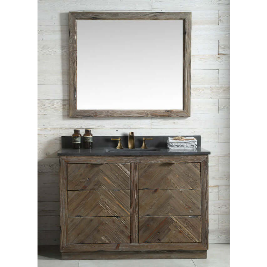 48" Wood Sink Vanity Match With Marble Wh 5148" Top -No Faucet - WH8548