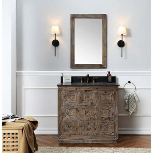 36" Wood Sink Vanity Match With Marble Top -No Faucet - WH8736