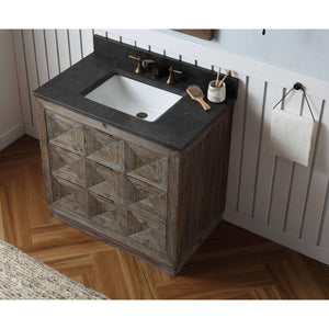 36" Wood Sink Vanity Match With Marble Top -No Faucet - WH8736