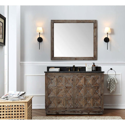 48" Wood Sink Vanity Match With Marble Top -No Faucet - WH8748