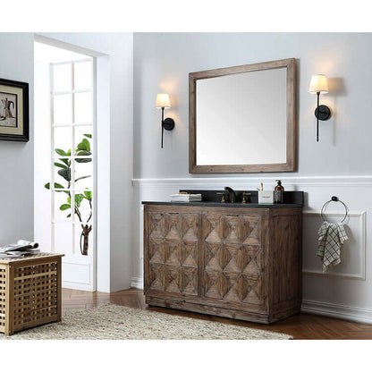 48" Wood Sink Vanity Match With Marble Top -No Faucet - WH8748