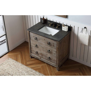 36" Wood Sink Vanity Match With Marble Top -No Faucet - WH8836
