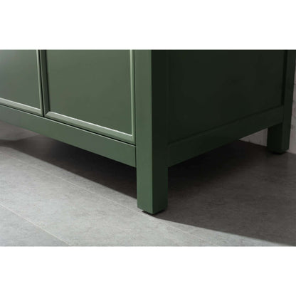 30" Vogue Green Finish Sink Vanity Cabinet With Carrara White Top - WLF2130-VG