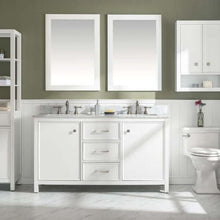 Load image into Gallery viewer, 60&quot; White Finish Double Sink Vanity Cabinet With Carrara White Top - WLF2160D-W
